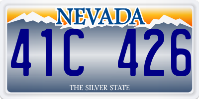 NV license plate 41C426