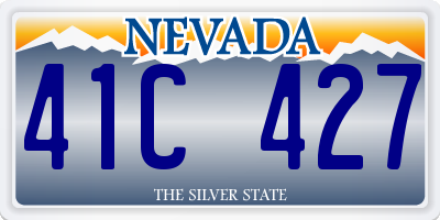 NV license plate 41C427