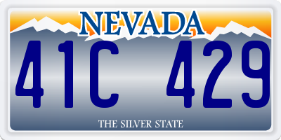 NV license plate 41C429