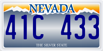 NV license plate 41C433