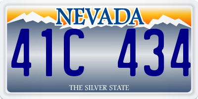 NV license plate 41C434
