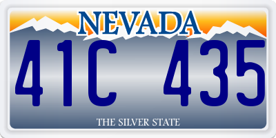 NV license plate 41C435
