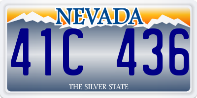 NV license plate 41C436