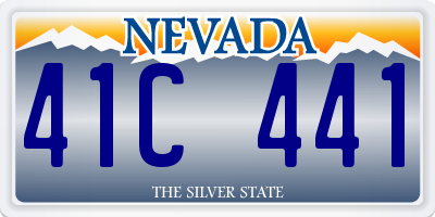 NV license plate 41C441