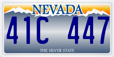 NV license plate 41C447