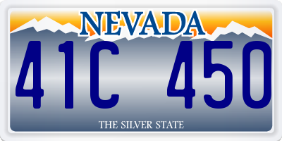 NV license plate 41C450