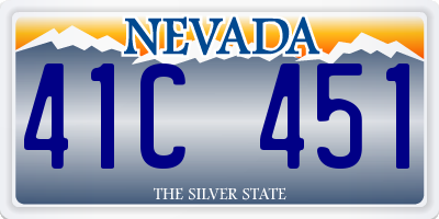 NV license plate 41C451