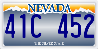 NV license plate 41C452