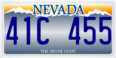 NV license plate 41C455