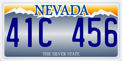 NV license plate 41C456