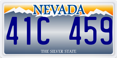 NV license plate 41C459