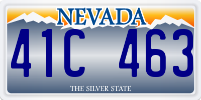 NV license plate 41C463