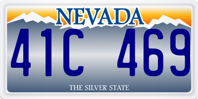 NV license plate 41C469