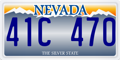 NV license plate 41C470