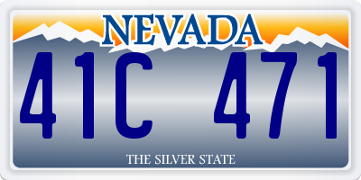 NV license plate 41C471