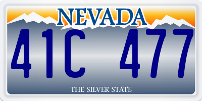 NV license plate 41C477