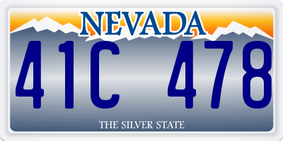 NV license plate 41C478