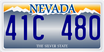 NV license plate 41C480