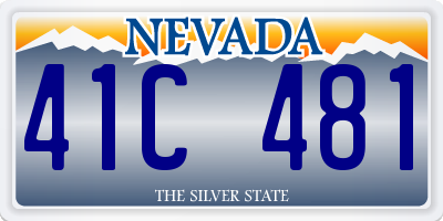 NV license plate 41C481