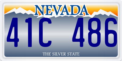 NV license plate 41C486