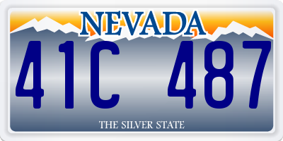 NV license plate 41C487