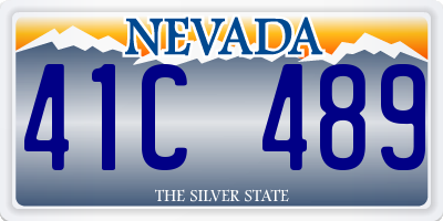 NV license plate 41C489