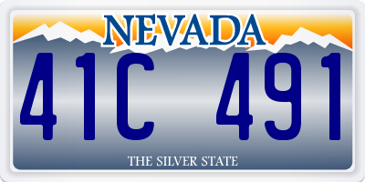NV license plate 41C491