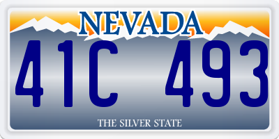 NV license plate 41C493