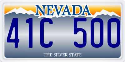 NV license plate 41C500