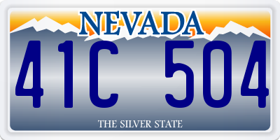 NV license plate 41C504