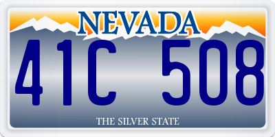 NV license plate 41C508