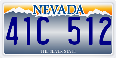 NV license plate 41C512