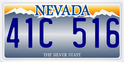 NV license plate 41C516