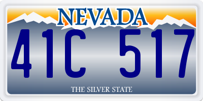 NV license plate 41C517