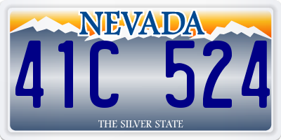 NV license plate 41C524