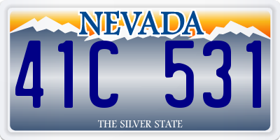 NV license plate 41C531