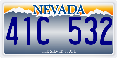 NV license plate 41C532