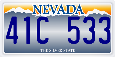 NV license plate 41C533