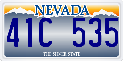 NV license plate 41C535