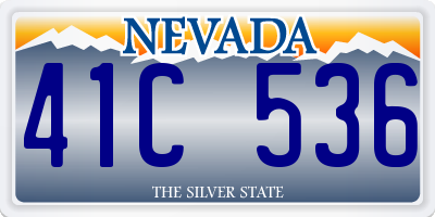 NV license plate 41C536