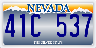 NV license plate 41C537