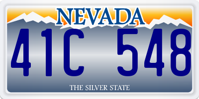 NV license plate 41C548