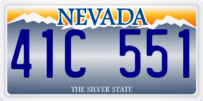 NV license plate 41C551