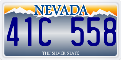 NV license plate 41C558