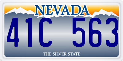 NV license plate 41C563