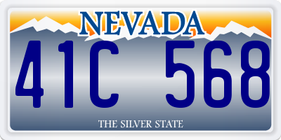 NV license plate 41C568