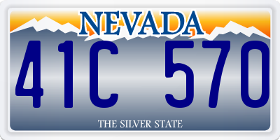 NV license plate 41C570