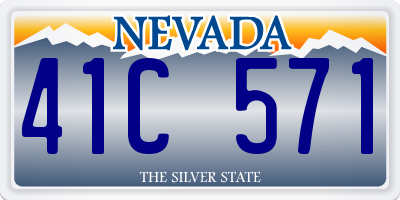 NV license plate 41C571