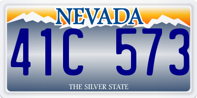 NV license plate 41C573