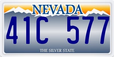 NV license plate 41C577